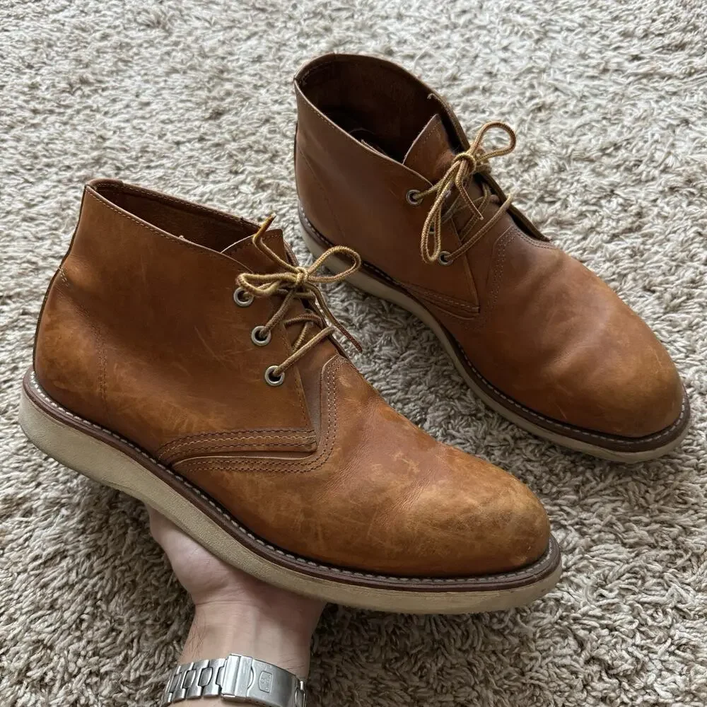 Red Wing 3140 Heritage Work Chukka Brown Leather Boots Lace Up Men’s Size 10.5 D